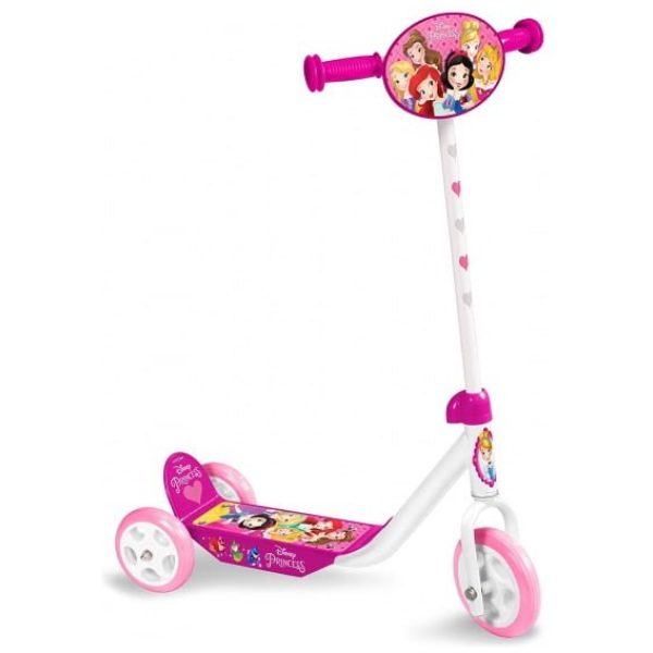 disney princess 3 wiel kinderstep meisjes voetrem wit roze 227578