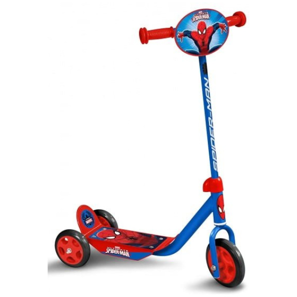 marvel spider man 3 wiel kinderstep jongens voetrem blauw 227518