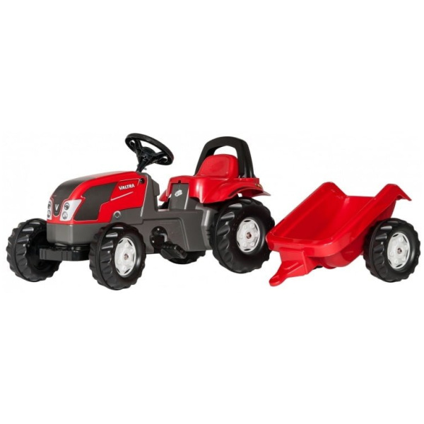 rolly toys traptractor rollykid valtra jongens rood 176085