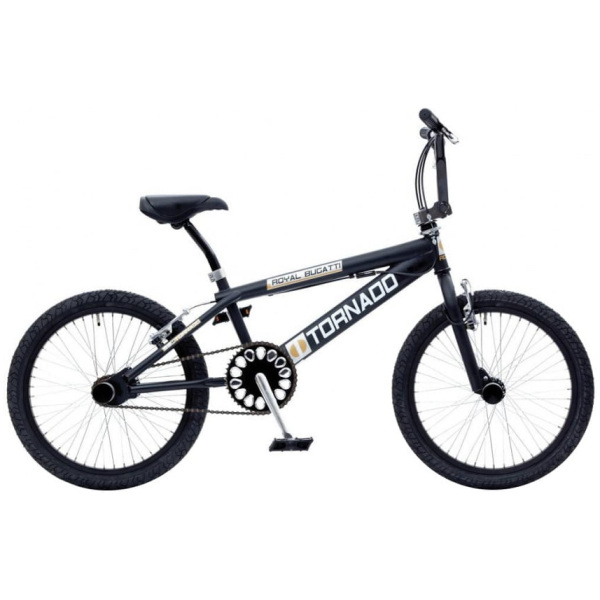 bike fun tornado 20 inch 55 cm junior v brake matzwart 177671