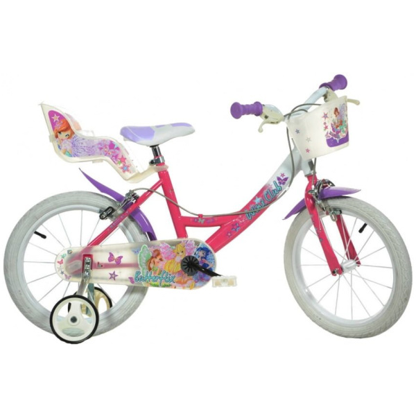 dino winx club 16 inch meisjes v brake paars roze 162329