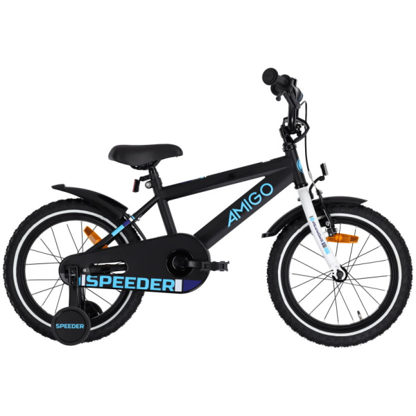 amigo speeder 16 inch 27 cm jongens terugtraprem zwart blauw 1021807 20230815140118