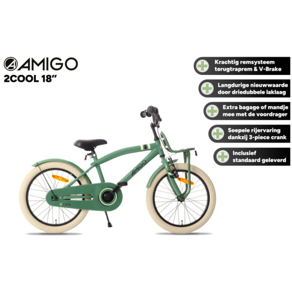 amigo 2cool 18 inch 285 cm jongens terugtraprem groen 2 1023545 20240410154111