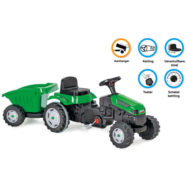 pilsan active traptractor met aanhanger groen donkergrijs 2 1020170 20230608132924