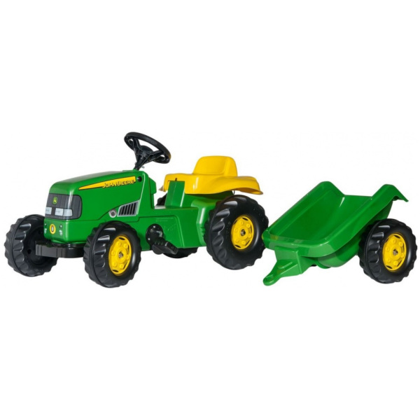 rolly toys traptractor rollykid john deere jongens groen 176070