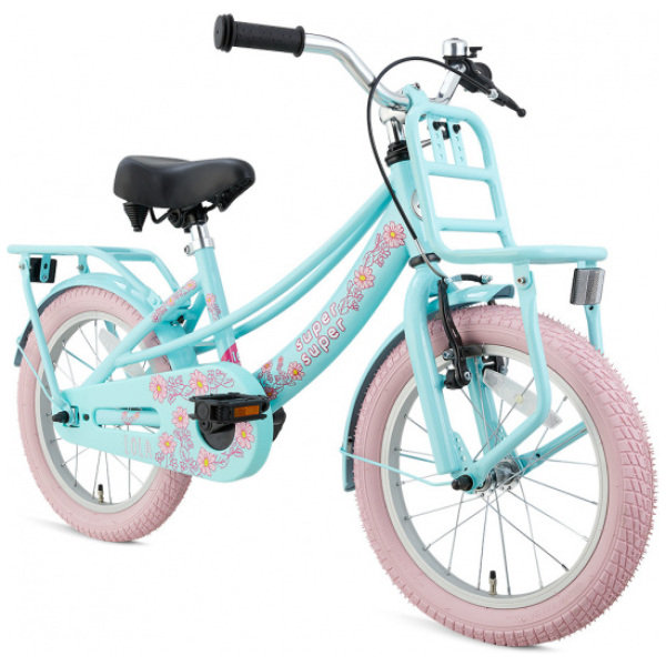 supersuper lola 16 inch 254 cm meisjes v brakes lichtblauw roze 503837 1606208955